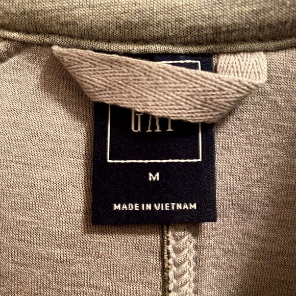 GAP Gray Knit Casual Moto or Bomber Jacket - Picture 2 of 3